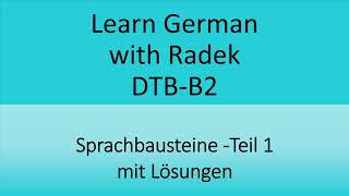 DTB B2 2022  Sprachbausteine Teil 1 mit Lösungen🔥 [upl. by Enoed]