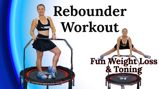 Rebounder Workout for Weight Loss Low Impact Fat Burning Mini Trampoline Cardio Workout Trampoline [upl. by Anilahs]