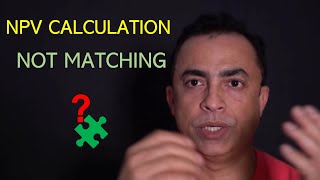 NPV calculation is not matching [upl. by Ellehcir]