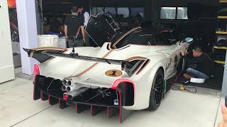 Pagani Huayra R US debut startup and revving [upl. by Sperling]