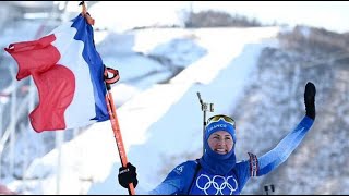 JO 2022  Justine BraisazBouchet la nouvelle reine du biathlon en massstart que personne navait [upl. by Adnawad124]