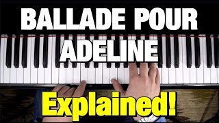 BALLADE POUR ADELINE  PIANO TUTORIAL CLAYDERMAN [upl. by Ecirbaf]