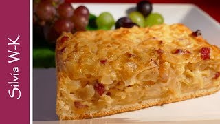 Zwiebelkuchen  ZwiebelkuchenSchnitte  ohne Hefeteig  schnellere Variante [upl. by Aiselad]