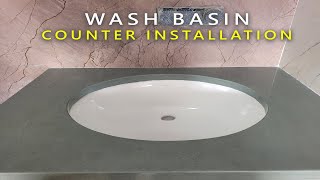 😎Easy Steps for Under counter Wash Basin Installation😍अंडरकाउंटर वॉश बेसिन कैसे बनाते हैं😱 [upl. by Ingunna]