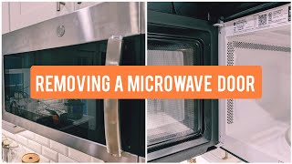 How to Remove a Microwave Door GE [upl. by Marlea]