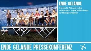 Ende Gelände Pressekonferenz [upl. by Akela919]