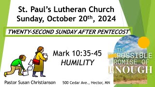 Sunday October 20 2024 — 22nd Sunday after Pentecost [upl. by Tsirc]