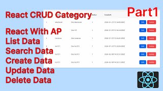 React CRUD category with API Part1 [upl. by Aramal]