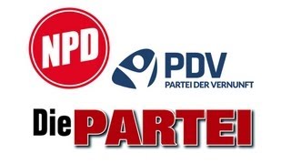 NPD Die Partei amp PdV  Kleine Parteien in fast fünf Minuten [upl. by Thordia]