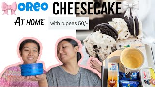 Oreo Cheesecake With My First Vlog 💙😍comfortfood foodoreocheesecake vlog youtube viralvideo [upl. by Collyer492]