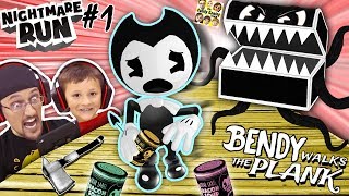 BENDY amp THE INK MACHINE NIGHTMARE RUN Monster Treasure Chest Episode 1 FGTEEV Walks the Plank [upl. by Mariande]