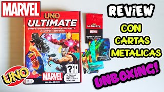 UNO ULTIMATE MARVEL REVIEW  UNBOXING  EN ESPAÑOL  NUEVO MODO DE JUEGO [upl. by Ion]