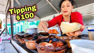 What A DELICACY  quotLa Chinaquot BEAUTIFUL Mexican Street Food  Tipping 100 Dollars [upl. by Amathist]