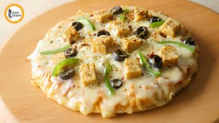 Cheesy Thin Crust Pizza with Paratha Without oven Recipe By Food Fusion [upl. by Gerome]