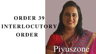 ORDER 39 INTERIM OR INTERLOCUTORY ORDER [upl. by Eleynad]