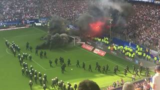 Hamburger SV  Borussia Mönchengladbach  PyroKrawalle amp Spielunterbrechung  12052018 [upl. by Rowley]