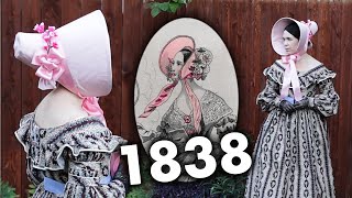 Making an Early Victorian transitionalstyle Bonnet  Finishing my late 1830s costume [upl. by Sill]