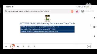 Madras University Nov 2024 Timetable Not Published [upl. by Wheaton595]