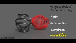 Barrel spring  intersect command  catia v5 [upl. by Marci]