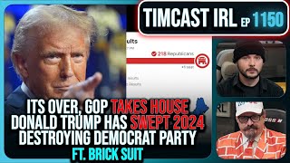 GOP WINS HOUSE Decision Desk CALLS IT Trump SWEPT 2024 NUKING Democrats wBrick Suit  Timcast IRL [upl. by Erdnaet]