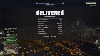 selling 4 Mid Range Vehicle Cargo cars in a Public Lobby in Grand Theft Auto 5 Online 32 SecuroServ [upl. by Adeline]