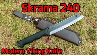 Skrama 240 Viking Knife Review Varusteleka Seax [upl. by Ashlee]