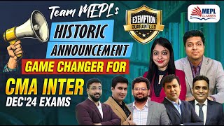 Team MEPLs Historic Announcement 📢Game Changer For CMA Inter Students 🎯  MEPL Classes [upl. by Seniag590]