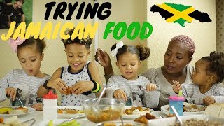 Trying Jamaican Food  Kids REACTIONS [upl. by Yramliw]