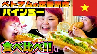 【激安激ウマ】これを食べるためだけにベトナムに行く価値アリ。バインミー3店舗食べ比べ！あまりのおいしさに感動。。。【しおたんベトナム珍道中】 [upl. by Leirvag189]