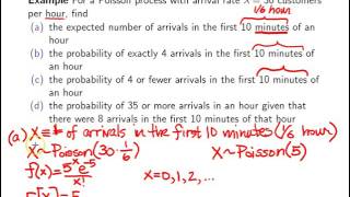 Poisson processes  Example 1 [upl. by Lliw]