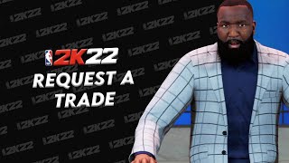 HOW TO REQUEST A TRADE IN NBA 2K22 MyCAREER — CURRENT GEN [upl. by Gypsie]