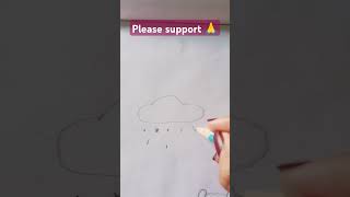 Draw rain clouds vers easy shorts youtubeshorts [upl. by Cohla]