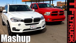 2016 Ram 1500 EcoDiesel vs BMW X5 eDrive PluginHybrid Mashup MPG Review [upl. by Bren]