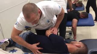 T12L1 lumbar manipulation  osteopathic manipulation training [upl. by Aerdnad48]