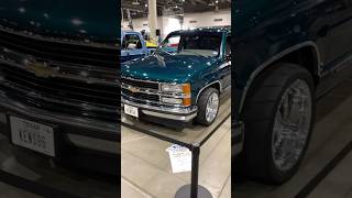 Super Mint 😮‍💨👌🏽Green 1996 OBS Silverado on 18x11 Billet billet obschevy 90s truck carshow [upl. by Atinihs]