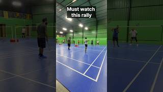 MustWatch Epic Badminton Doubles Rally [upl. by Meingoldas]