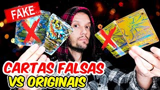 CARTAS DE POKEMON FALSAS vs ORIGINAIS Como SABER se sua CARTA é PIRATA 2021  CAPITÃO HUNTER TCG [upl. by Rodmur263]