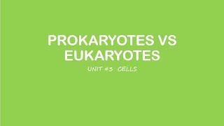 AP Biology Prokaryotes vs Eukaryotes [upl. by Rickart]