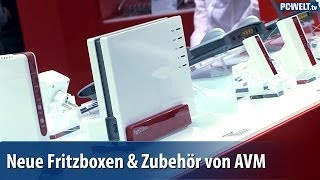 Neue Fritzboxen amp Zubehör von AVM auf der CeBIT 2014  deutsch  german [upl. by Engracia]