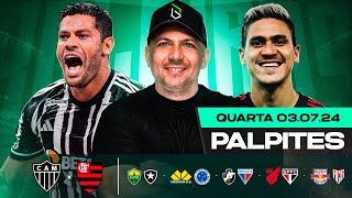 PALPITES DE FUTEBOL PARA HOJE 03 07 2024 QUARTAFEIRA  BILHETE PRONTO  Boleiros Tips [upl. by Calder812]