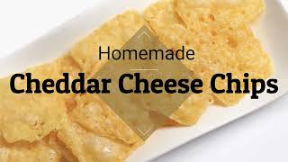 Cheddar Cheese Crisps Recipe  How to make Keto cheese chips [upl. by Aihsercal]