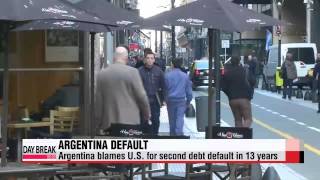 Argentina blames US for second debt default in 13 years [upl. by Chrisy410]