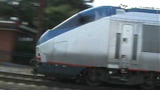 Fast Amtrak train past Odenton Station [upl. by Richella942]