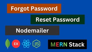 Forgot Password and Reset Password in MERN Stack  MERN Stack Authentication Tutorial [upl. by Wylma]