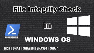 How to verify file hash value in Windows OS  File integrity check  MD5  SHA1  SHA256  SHA384 [upl. by Nimad]