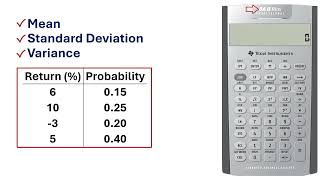 Mean Standard Deviation Variance on BA II Plus Calculator  Probability Distribution x̄ SD σ² [upl. by Lief]