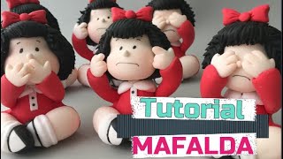 TUTORIAL MAFALDA  MAFALDAS SABIAS  PORCELANA  Como modelar porcelanafria biscuit [upl. by Aleibarg507]