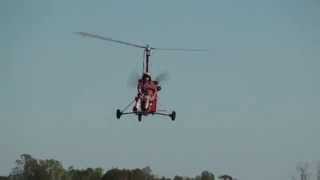 Gyrobee Gyroplane Gyrocopter Flying at Wrens Georgia Airport [upl. by Hubble]