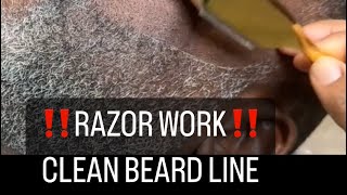 Using the razor on the beard [upl. by Anir]