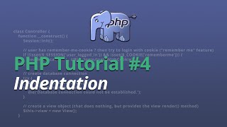 PHP Tutorial  4  Indentation [upl. by Quill]